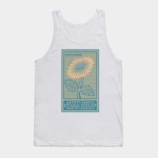 Sunflower Mid Century Modern Matchbook Art Tank Top